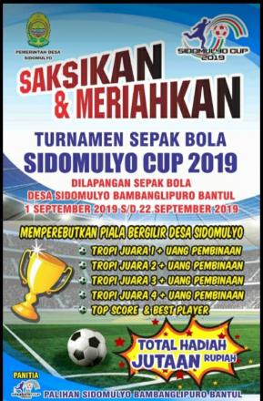 TURNAMEN SEPAK BOLA SIDOMULYO CUP 2019